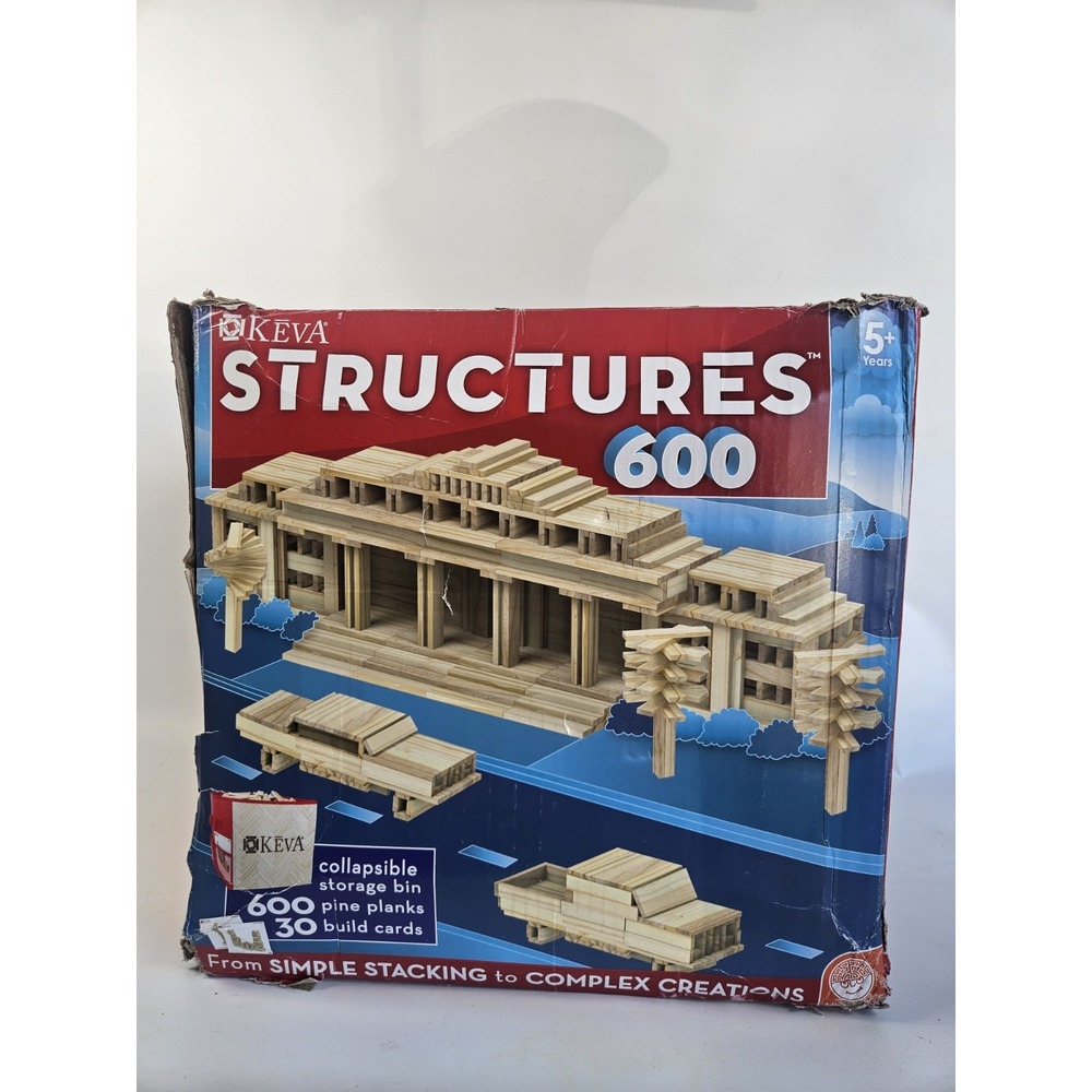KEVA Structures 600 Pine Wood Planks Building Set STEM Toy MindWare Open Box